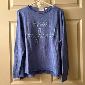 Blue New England Long-Sleeve Sweater